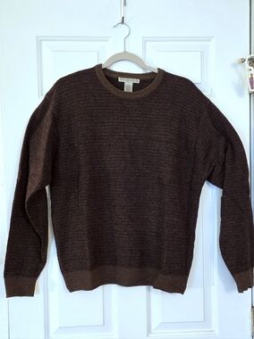 Geoffrey Beene Brown Multi Grandpa Sweater